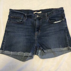 LEVI'S Slimming Skinny Cut off Denim Shorts